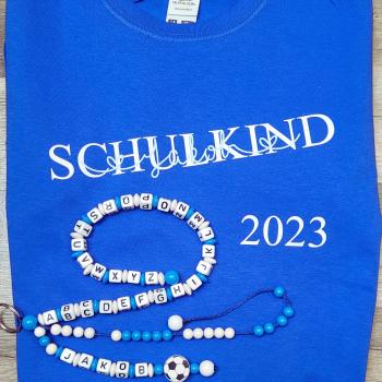Schulanfänger Set 2024 (Shirt + ABC- u. Rechenkette)